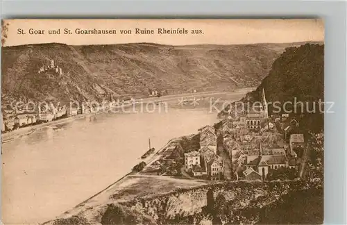 AK / Ansichtskarte St Goar Rhein mit St Goarshausen Kat. Sankt Goar