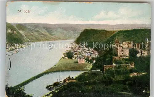 AK / Ansichtskarte St Goar Rhein mit Ruine Rheinfels Kat. Sankt Goar