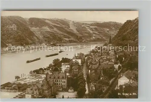 AK / Ansichtskarte St Goar Rhein mit St Goarshausen Kat. Sankt Goar