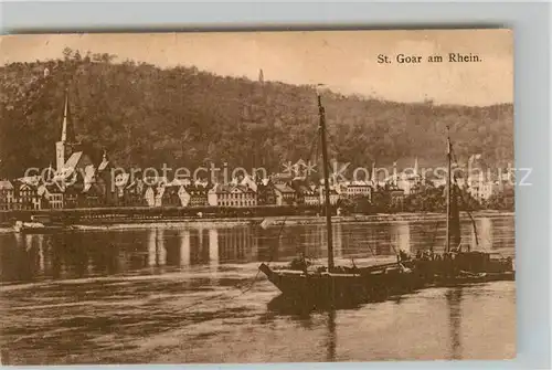 AK / Ansichtskarte St Goar Rhein Partie am Rhein Kat. Sankt Goar