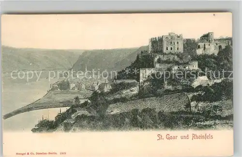 AK / Ansichtskarte St Goar Rhein mit Ruine Rheinfels Kat. Sankt Goar