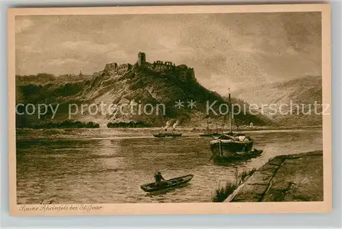 AK / Ansichtskarte St Goar Rhein mit Ruine Rheinfels Kat. Sankt Goar