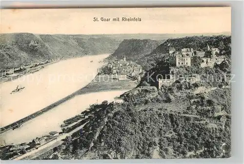 AK / Ansichtskarte St Goar Rhein mit Ruine Rheinfels Kat. Sankt Goar