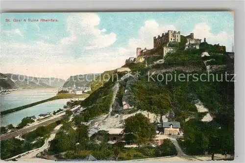 AK / Ansichtskarte St Goar Rhein mit Ruine Rheinfels Kat. Sankt Goar