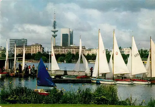 AK / Ansichtskarte Hamburg aussenalster mit Fernsehturm Kat. Hamburg