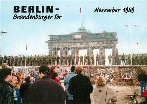 AK / Ansichtskarte Berlin Brandenburger Tor November 1989 Kat. Berlin