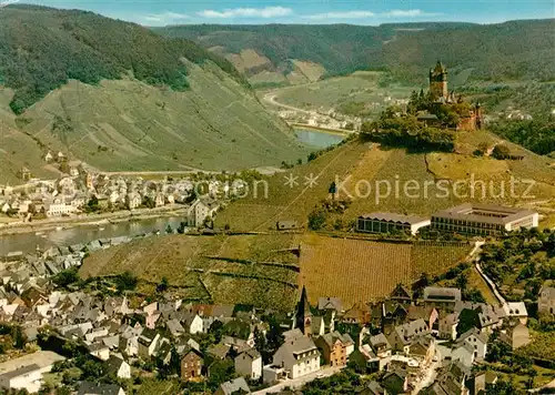 AK / Ansichtskarte Cochem Mosel Fliegeraufnahme mit Burg Kat. Cochem