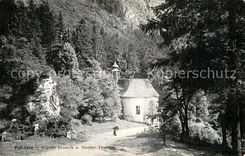 AK / Ansichtskarte Golling Salzach Pass Lueg Kapelle Brauneck und Struber Denkmal Kat. Golling an der Salzach