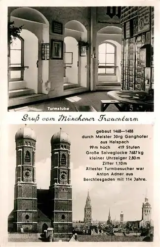 AK / Ansichtskarte Muenchen Frauenkirche Turmstube Frauenturm Kat. Muenchen