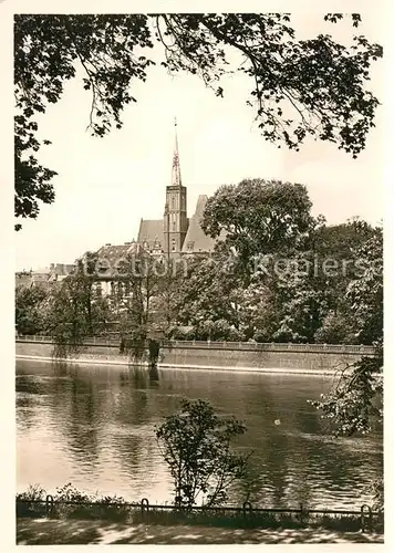 AK / Ansichtskarte Breslau Niederschlesien Dominsel und Kreuzkirche Kat. Wroclaw