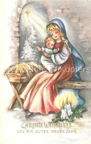 AK / Ansichtskarte Weihnachten Neujahr Christkind Heilige Maria  Kat. Greetings