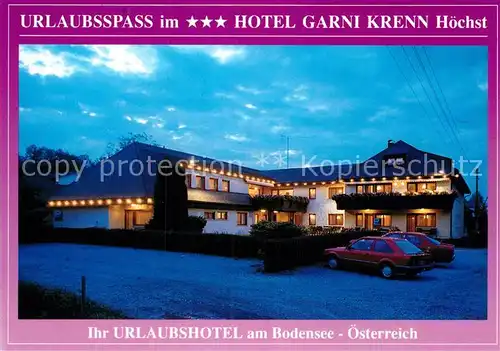 AK / Ansichtskarte Hoechst Vorarlberg Hotel Garni Krenn Kat. Hoechst