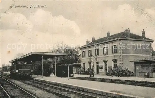 AK / Ansichtskarte Bazancourt Marne Bahnhof Kat. Bazancourt