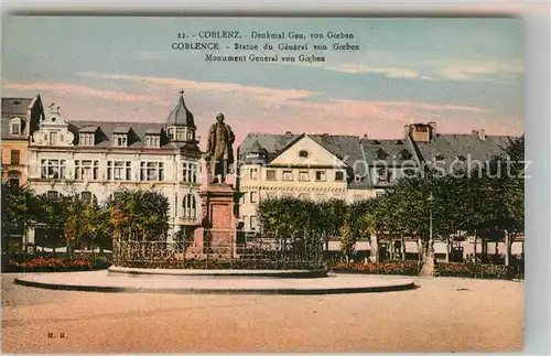 AK / Ansichtskarte Coblenz Koblenz Denkmal General von Goeen Kat. Koblenz Rhein