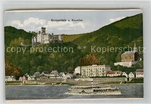 AK / Ansichtskarte Stolzenfels Schloss Stolzenfels mit Kapellen Kat. Koblenz Rhein