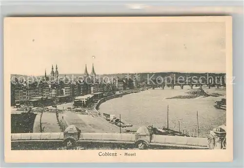 AK / Ansichtskarte Coblenz Koblenz Moselbruecke Panorama Kat. Koblenz Rhein