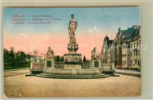 AK / Ansichtskarte Coblenz Koblenz Artillerie Monument Kat. Koblenz Rhein