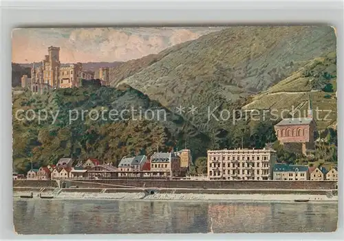 AK / Ansichtskarte Stolzenfels Schloss Stolzenfels mit Kapellen Kat. Koblenz Rhein