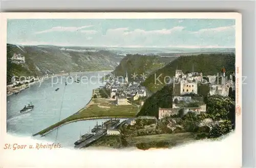 AK / Ansichtskarte St Goar Rhein mit Ruine Rheinfels Kat. Sankt Goar