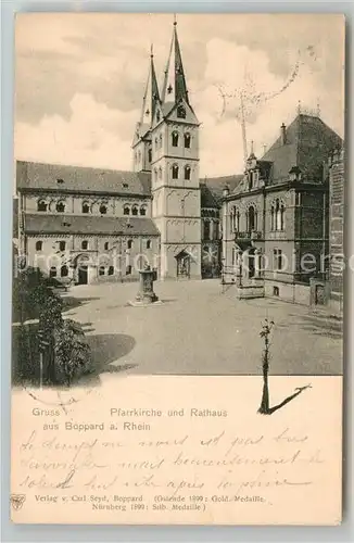 AK / Ansichtskarte Boppard Rhein Pfarrkirche Rathaus Kat. Boppard