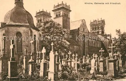 AK / Ansichtskarte Trier Benediktiner Abtei Sankt Matthias Ostseite mit Friedhof Kat. Trier