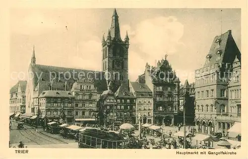 AK / Ansichtskarte Trier Hauptmarkt Gangolfkirche Kat. Trier