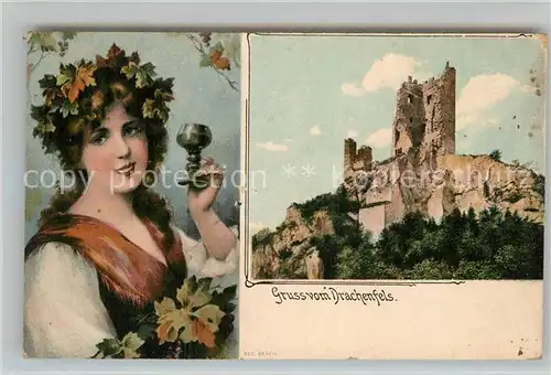 AK / Ansichtskarte Koenigswinter Drachenfels Weinprinzessin Kat. Koenigswinter