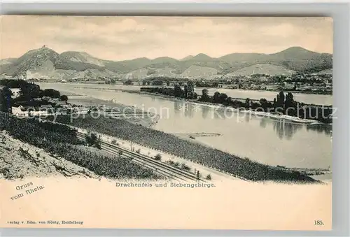 AK / Ansichtskarte Koenigswinter Gesamtansicht Drachenfels Kat. Koenigswinter