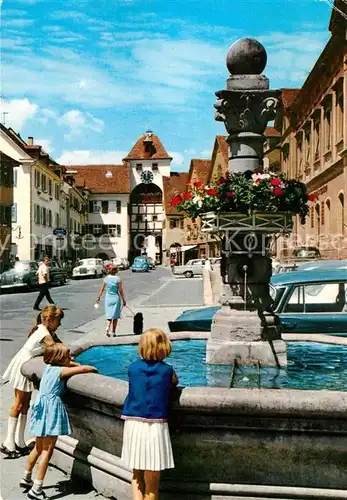 AK / Ansichtskarte Meersburg Bodensee Brunnen Unterstadt Kat. Meersburg