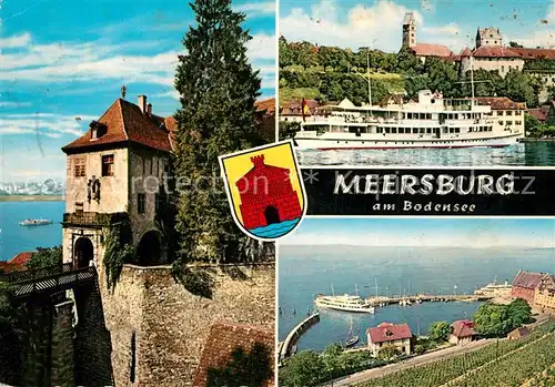 AK / Ansichtskarte Meersburg Bodensee Hafen Partie am See Kat. Meersburg
