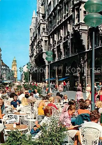 AK / Ansichtskarte Muenchen Rathaus Fussgaengerzone Kat. Muenchen