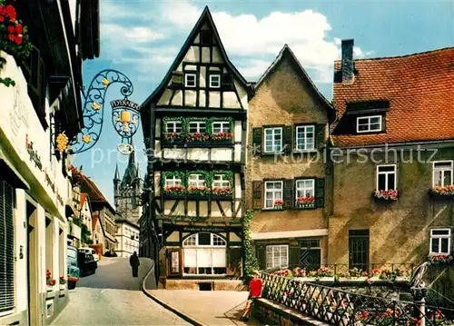 AK / Ansichtskarte Bad Wimpfen Salzgasse Adlerbrunnen Blauer Turm Kat. Bad Wimpfen