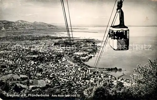 AK / Ansichtskarte Seilbahn Pfaenderbahn Bregenz Foto Risch Lau Nr. 1102 Kat. Bahnen