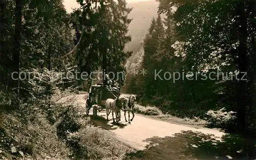 AK / Ansichtskarte Postkutsche Schwarzatal Schwarzburg Thueringen Kat. Post