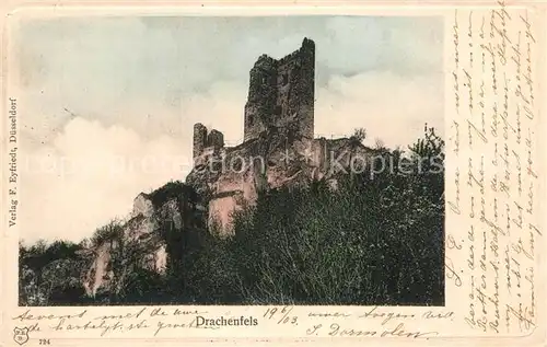 AK / Ansichtskarte Drachenfels Ruine Kat. Koenigswinter