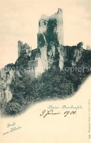 AK / Ansichtskarte Drachenfels Ruine Kat. Koenigswinter