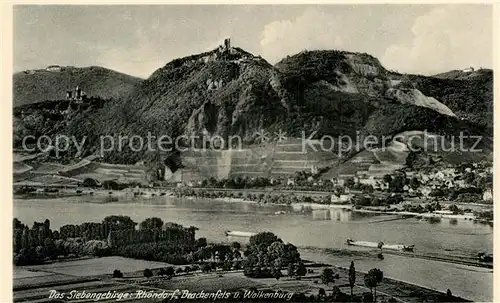 AK / Ansichtskarte Rhoendorf Siebengebirge Drachenfels Wolkenburg Kat. Bad Honnef