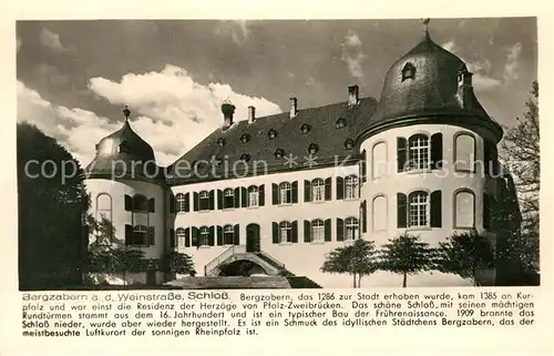 AK / Ansichtskarte Bad Bergzabern Schloss Kat. Bad Bergzabern