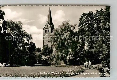 AK / Ansichtskarte Wiehl Gummersbach Kurpark Evangelische Kirche Kat. Wiehl