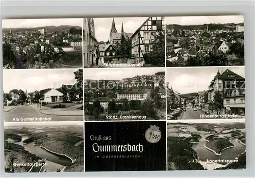 AK / Ansichtskarte Gummersbach Hindenburgstrasse Aggertalsperre Bahnhof Krankenhaus Kat. Gummersbach