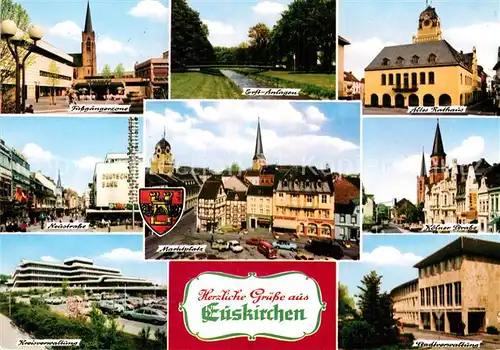 AK / Ansichtskarte Euskirchen Fussgaengerzone Erftanlagen Rathaus Kreisverwaltung Kat. Euskirchen