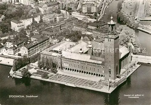 AK / Ansichtskarte Stockholm Stadshuset Flygfoto Kat. Stockholm