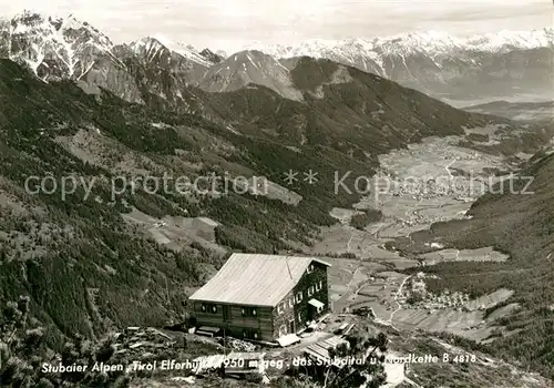 AK / Ansichtskarte Elferhuette Panorama Stubaital Stubaier Alpen Nordkette Kat. Neustift im Stubaital