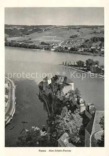 AK / Ansichtskarte Passau Zusammenfluss von Donau Inn und Ilz Jahrweiser Deutsches Wandern 1951 Kat. Passau