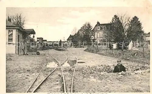 AK / Ansichtskarte Guignicourt Aisne Kleilnbahnhof Granatenloch