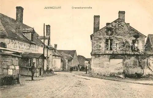 AK / Ansichtskarte Juvincourt et Damary Grenadierstrasse Ruine Kat. Juvincourt et Damary