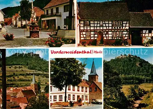 AK / Ansichtskarte Vorderweidenthal Dorfmotive Kirche Ruine Lindelbrunn Kat. Vorderweidenthal