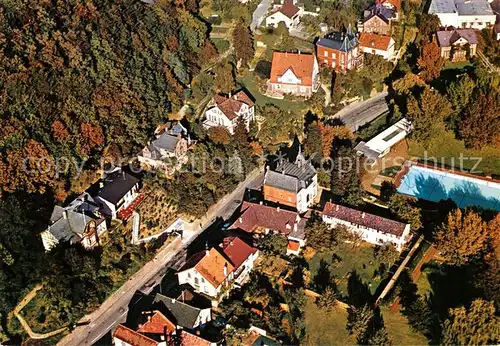 AK / Ansichtskarte Bad Bergzabern Fliegeraufnahme mit Hotel Garni Villa Elisabeth Kat. Bad Bergzabern