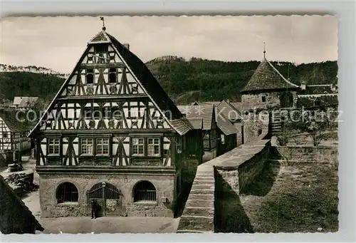 AK / Ansichtskarte Doerrenbach Histor Rathaus mit Friedhof Kat. Bad Bergzabern