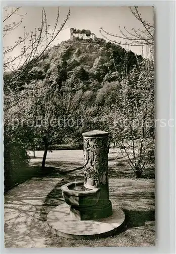 AK / Ansichtskarte Klingenmuenster Brunnen im Klingbachtal mit Burgruine Landeck Kat. Klingenmuenster